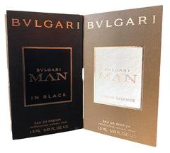 Kit 2 amostras -  Bvlgari Man in Black e Terrae Essence Masculinas  EDP cada uma com 1,5ml